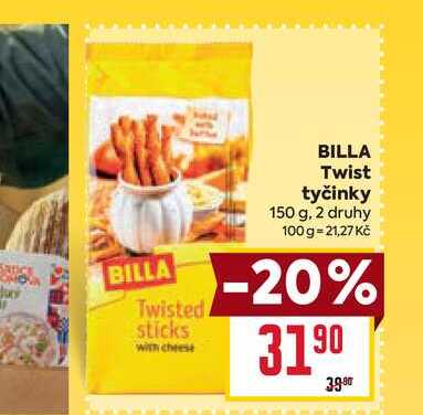 BILLA Twist tyčinky 150 g