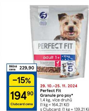 Perfect Fit Granule pro psy, 1,4 kg