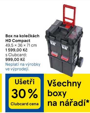 Box na kolečkách HD Compact, 49,5 × 36 × 71 cm