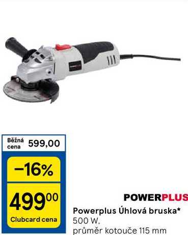 Powerplus Úhlová bruska, 500 W. průměr kotouče 115 mm 