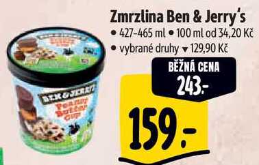 Zmrzlina Ben & Jerry's, 427-465 ml 