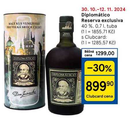 Diplomático Reserva exclusiva 40 %, 0.7 l, tuba 