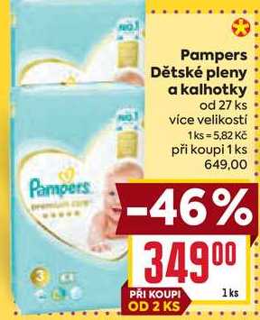 Pampers Dětské pleny a kalhotky od 27 ks 