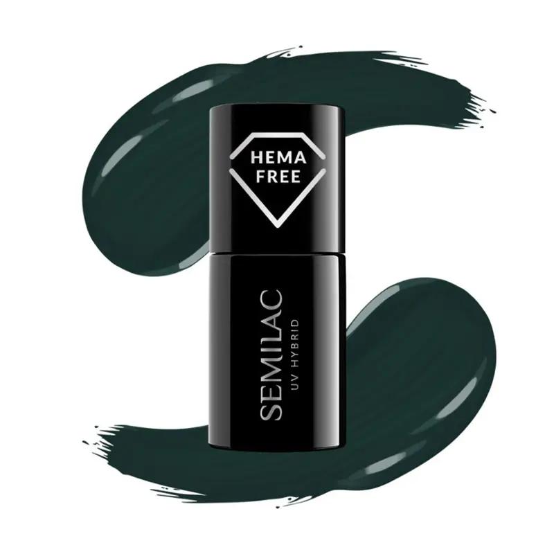 Semilac UV Gel lak na nehty Hema Free 422 Deep Forest Greem, 1 ks