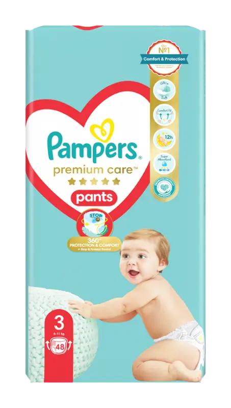 Pampers Plenkové kalhotky Premium Care 6 - 11 kg, vel. 3