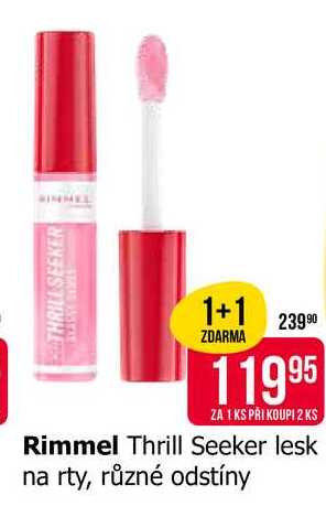 Rimmel Thrill Seeker lesk na rty, různé odstíny 