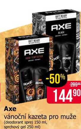 Axe vánoční kazeta pro muže (deodorant sprej 150 ml, sprchový gel 250 ml) 