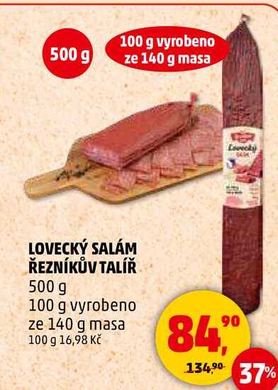 LOVECKÝ SALÁM ŘEZNÍKŮV TALÍŘ, 500 g