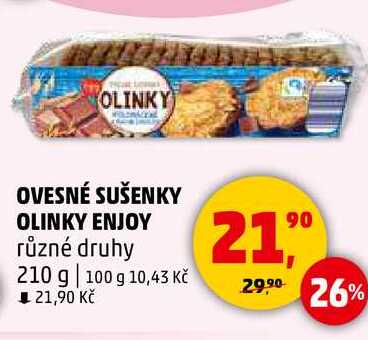 OVESNÉ SUŠENKY OLINKY ENJOY různé druhy, 210 g