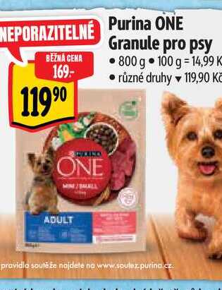   Purina ONE Granule pro psy 800 g  