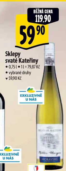   Sklepy svaté Kateřiny 0,75 l