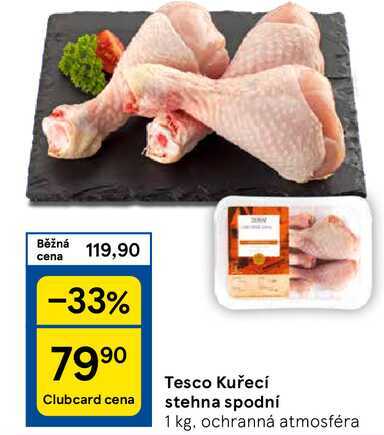 Tesco Kuřecí stehna spodní, 1 kg, ochranná atmosféra 