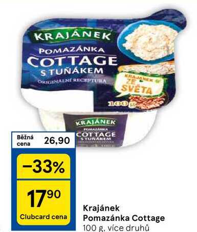 Krajánek Pomazánka Cottage, 100 g, více druhů 