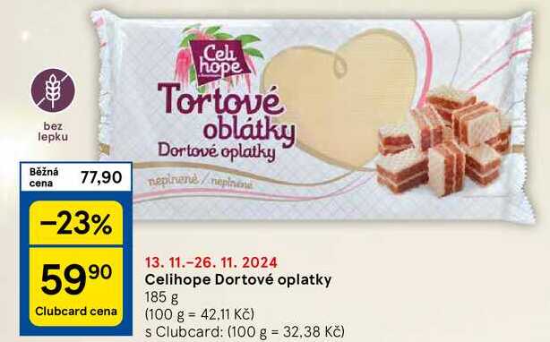  Celihope Dortové oplatky, 185 g 