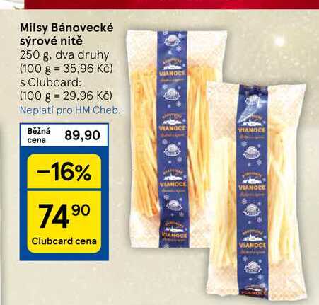 Milsy Bánovecké sýrové nitě, 250 g