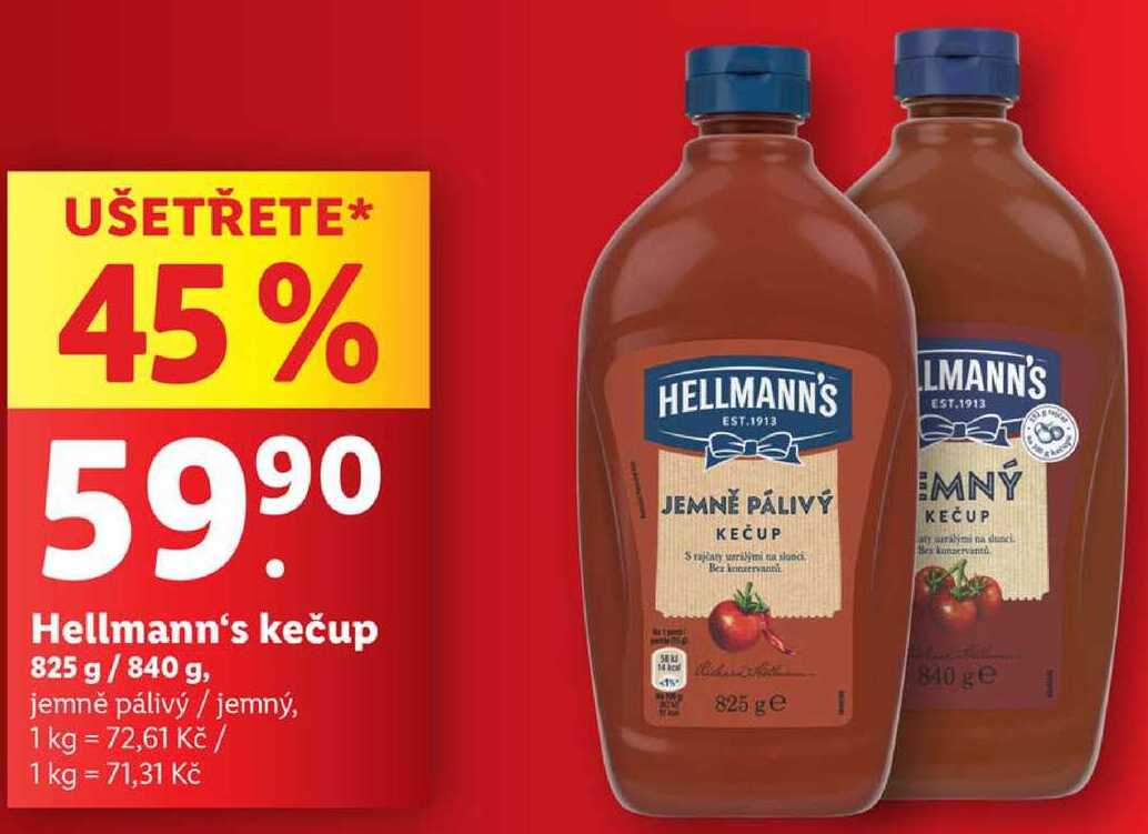 Hellmann's kečup, 825 g/ 840 g