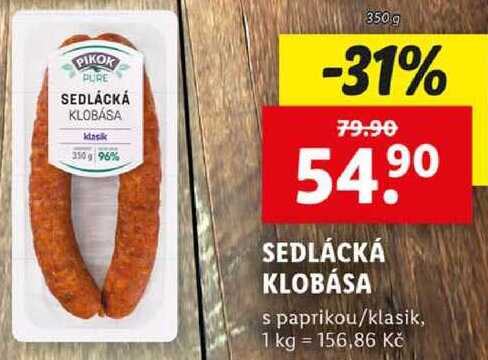 SEDLÁCKÁ KLOBÁSA, 350 g