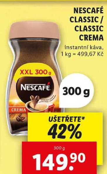 NESCAFÉ CLASSIC / CLASSIC CREMA, 300 g