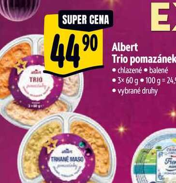   Albert Trio pomazánek 3x60 g