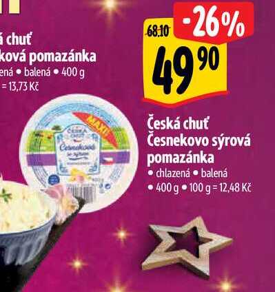  Česká chuť Česnekovo sýrová pomazánka  400 g