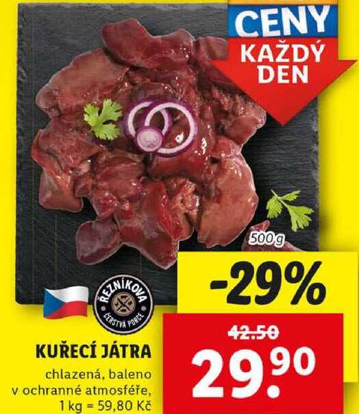 KUŘECÍ JÁTRA, 500 g