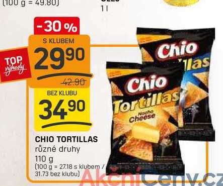 CHIO TORTILLAS různé druhy 110 g