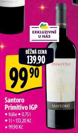 Santoro Primitivo IGP, 0,75 l