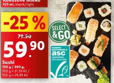 Sushi, 190 g/200 g