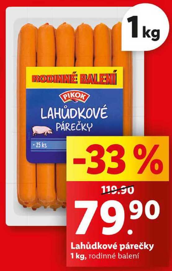 Lahůdkové párečky, 1 kg