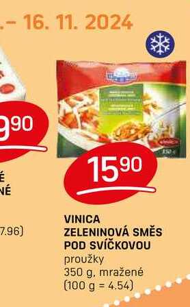 VINICA ZELENINOVÁ SMĚS POD SVÍČKOVOU proužky 350 g, mražené