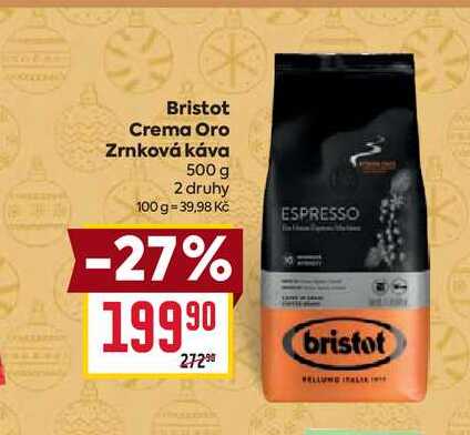 Bristot Crema Oro Zrnková káva 500 g