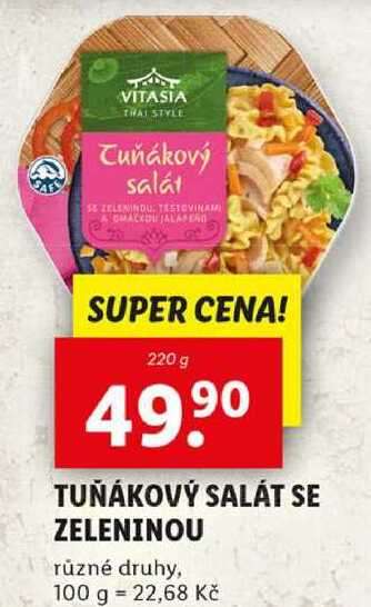 TUŇÁKOVÝ SALÁT SE ZELENINOU, 220 g