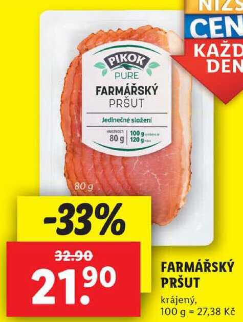 FARMÁŘSKÝ PRŠUT, 80 g