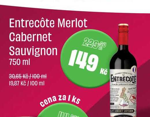 Entrecôte Merlot Cabernet Sauvignon 750 ml 