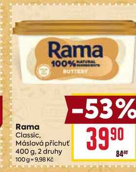 Rama Classic, Máslová příchuť 400 g