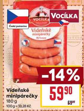 Vídeňské minipárečky 180 g 