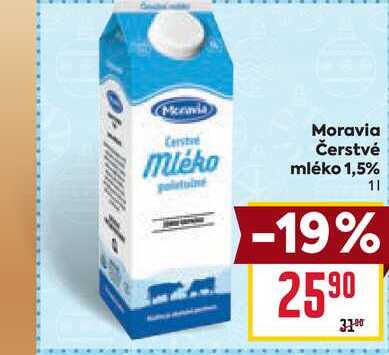 Moravia Čerstvé mléko 1,5% 1l