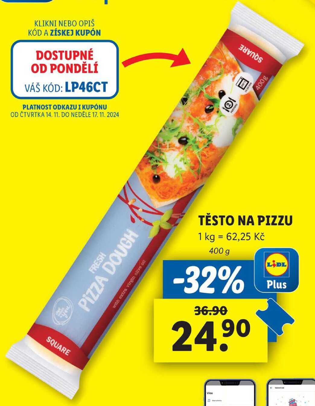 TĚSTO NA PIZZU, 400 g