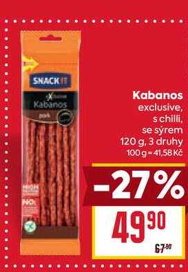 Kabanos exclusive, schilli, se sýrem 120 g