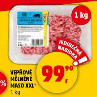 VEPŘOVÉ MĚLNĚNÉ MASO XXL, 1 kg 