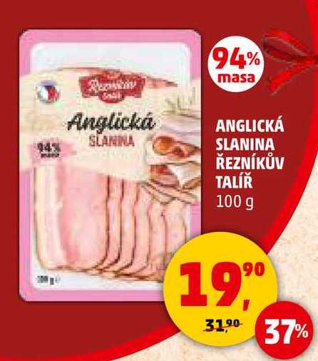 ANGLICKÁ SLANINA ŘEZNÍKŮV TALÍŘ, 100 g