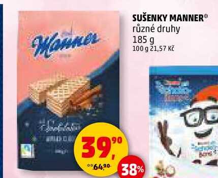 SUŠENKY MANNER různé druhy, 185 g