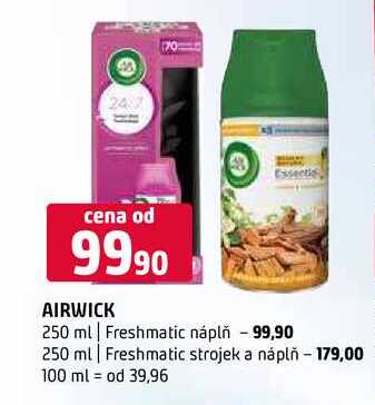 Air Wick Freshmatic 250ml, vybrané druhy