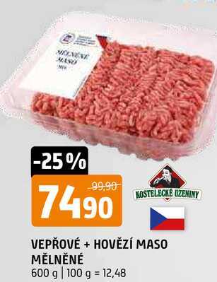 Vepřové + hovězí maso mělněné 600g