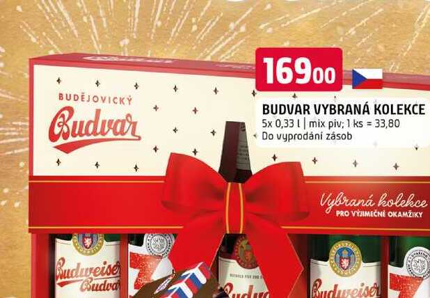 Budweiser vybraná kolekce 5x 0,33l