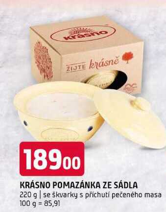 Krásno pomazánka ze sádla se škvarky s příchutí pečeného masa 220g