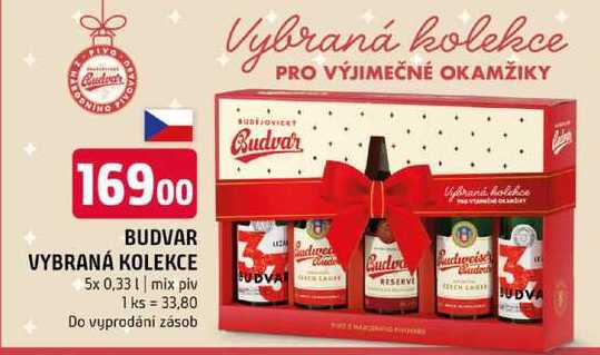 Budvar vybraná kolekce 5x 0,33l v akci