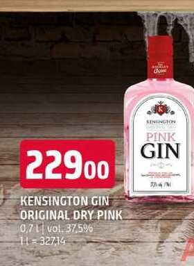 Kensington gin original dry pink 0,7l vol. 37,5%