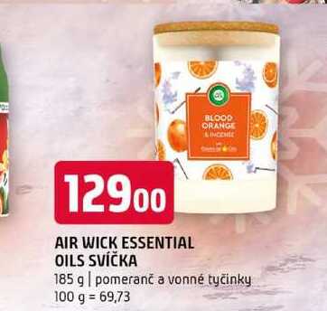 AIR wick essential oils svíčka 185 g pomeranč a vonné tyčinky 