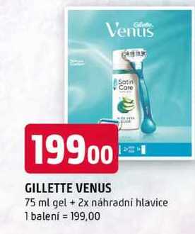 Gillette venus 75 ml gel + 2x náhradní hlavice 1 balení 